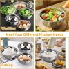 Mixing Bowls with Lid Set, 23PCS Kitchen Utensils Metal Bowl Stainless Steel Nesting Bowls, Measuring Cups and Spoons, Egg Whisk for Baking Prepping C