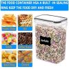 Food Storage Containers, Pantry Organization and Storage ,7 Pieces BPA Free Plastic Airtight Kitchen Organization and Storage with Lock Lids . Labels