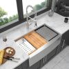 36 Farmhouse Sink Workstation - 36*22*10 Inch Kitchen Sink Stainless Steel 16 gauge Apron Front Kitchen Sink