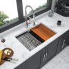 Single Bowl Undermount Workstation Kitchen Sink - 27"x19"x 10" Inch 16 Gauge Stainless Steel Deep Sink