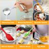 Mixing Bowls with Lid Set, 23PCS Kitchen Utensils Metal Bowl Stainless Steel Nesting Bowls, Measuring Cups and Spoons, Egg Whisk for Baking Prepping C