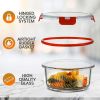 24-Piece Glass Food Storage Stackable Superior Glass Meal-prep Containers