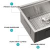 Single Bowl Undermount Workstation Kitchen Sink - 27"x19"x 10" Inch 16 Gauge Stainless Steel Deep Sink