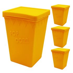 5 Core The Original Microwave Popcorn Popper, Silicone Popcorn Maker W/Lid, Reusable Jumbo Microwavable Bowl - Hot Air Popper - No Oil Required - BPA- (Style: 4 PCS)