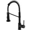 Single Handle Pull Down Sprayer Kitchen Faucet in Black