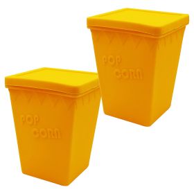 5 Core The Original Microwave Popcorn Popper, Silicone Popcorn Maker W/Lid, Reusable Jumbo Microwavable Bowl - Hot Air Popper - No Oil Required - BPA- (Style: 2 PCS)