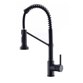 New Single Handle Pull-Out Sprayer Kitchen Faucet (Color: Black)