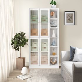 Kitchen Storage Cabinet, 71" Tall Kitchen Pantry Cabinet with Doors and Adjustable Shelves, Freestanding Utility Storage Cabinet for Kitchen, Dining R (Color: as Pic)