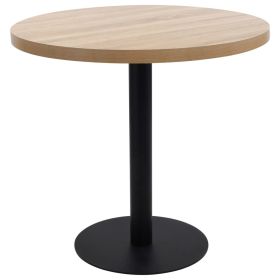 Bistro Table Light Brown 31.5" MDF (Color: Brown)