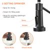 Single Handle Pull Down Sprayer Kitchen Faucet in Black