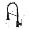 Single Handle Pull Down Sprayer Kitchen Faucet in Black