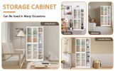 Kitchen Storage Cabinet, 71" Tall Kitchen Pantry Cabinet with Doors and Adjustable Shelves, Freestanding Utility Storage Cabinet for Kitchen, Dining R
