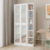Kitchen Storage Cabinet, 71" Tall Kitchen Pantry Cabinet with Doors and Adjustable Shelves, Freestanding Utility Storage Cabinet for Kitchen, Dining R