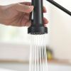 Single Handle Pull Down Sprayer Kitchen Faucet in Black
