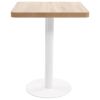 Bistro Table Light Brown 23.6"x23.6" MDF