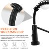 Single Handle Pull Down Sprayer Kitchen Faucet in Black