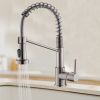 Single Handle Pull Down Sprayer Kitchen Faucet in Black