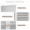 Kitchen Storage Cabinet, 71" Tall Kitchen Pantry Cabinet with Doors and Adjustable Shelves, Freestanding Utility Storage Cabinet for Kitchen, Dining R