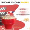 1 pc Collapsible Silicone Microwave Popcorn Popper - Quick and Easy Way to Make Delicious Popcorn at Home