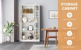 Kitchen Storage Cabinet, 71" Tall Kitchen Pantry Cabinet with Doors and Adjustable Shelves, Freestanding Utility Storage Cabinet for Kitchen, Dining R