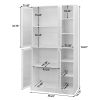 Kitchen Storage Cabinet, 71" Tall Kitchen Pantry Cabinet with Doors and Adjustable Shelves, Freestanding Utility Storage Cabinet for Kitchen, Dining R
