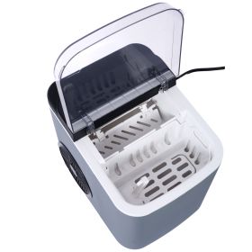 Portable Ice Machine, Self-Cleaning Ice Makers Ice Maker Countertop with Basket and Scoop, 9 Cubes in 6 Mins, 26 lbs per Day, Ideal for Home, Kit